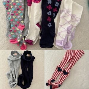 Gymboree/TCP/GAP 7 pairs tights, 12-24months